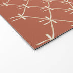 Bows & Ribbons Pattern LVIII Terracotta Orange Welcome Mat Gallery Image 2