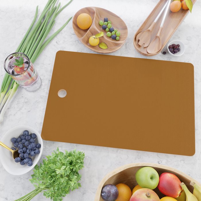 Burnt Orange Solid Color Cutting Board Gallery Image 2