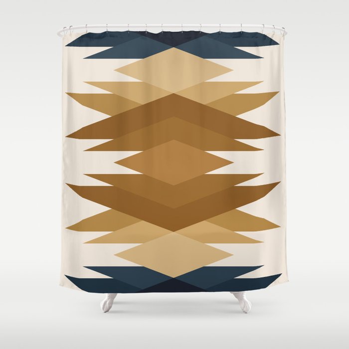 Bold Geometric Triangles V Shower Curtain Gallery Image 1
