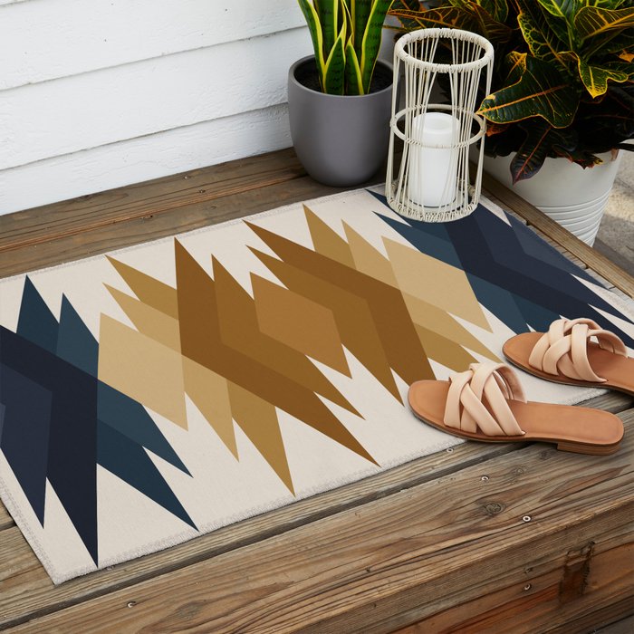 Bold Geometric Triangles V Outdoor Rug Gallery Image 2