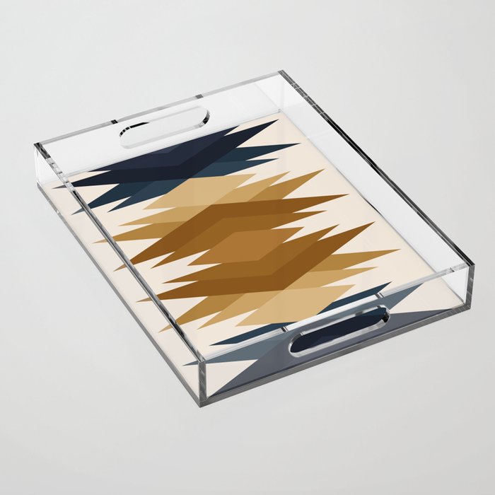 Bold Geometric Triangles V Acrylic Tray Gallery Image 1