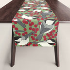Chickadees & Winterberry Holly Table Runner Gallery Image 1