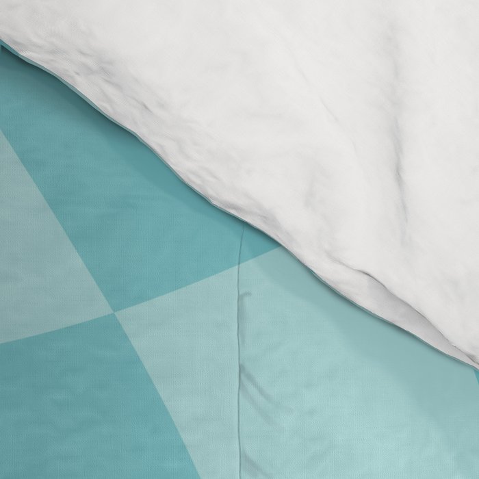 Warped Checkered Pattern in Aqua Blue, Wavy Checkerboard Comforter Gallery Image 4