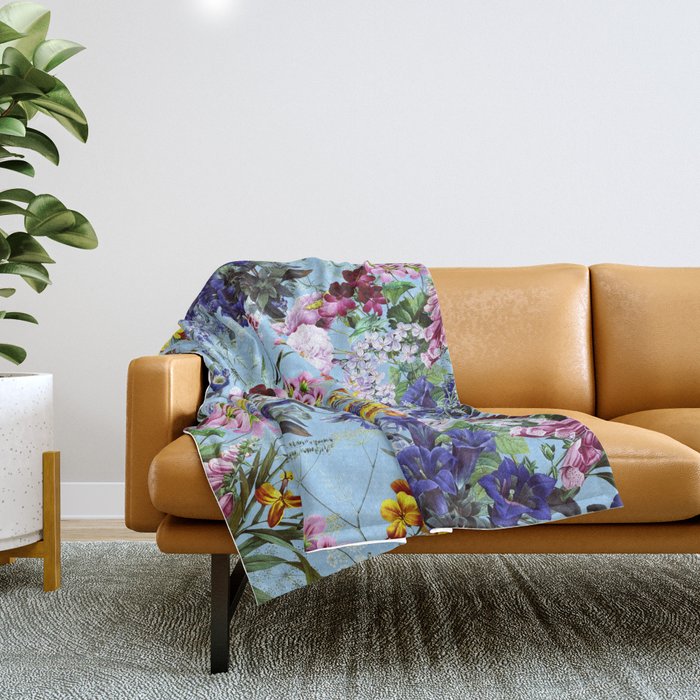 Vintage Garden XII Throw Blanket Gallery Image 1