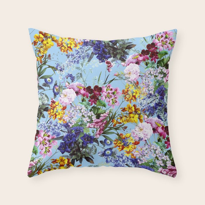 Vintage Garden XII Throw Pillow Gallery Image 1