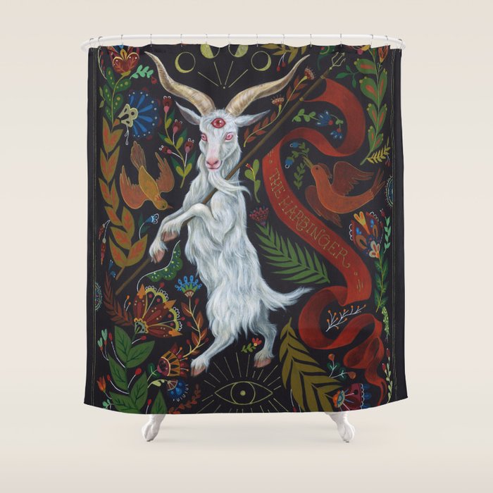 The Harbinger of Bad Feelings Shower Curtain Gallery Image 1