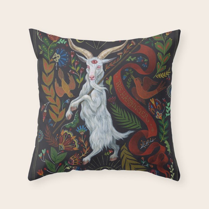 The Harbinger of Bad Feelings Throw Pillow Gallery Image 6