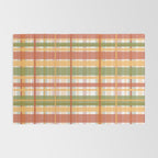 Retro Plaid - Mid Century Modern 50s 60s 70s Pattern in Green, Orange, Yellow, and White Rug Gallery Image 2
