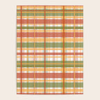 Retro Plaid - Mid Century Modern 50s 60s 70s Pattern in Green, Orange, Yellow, and White Poster Gallery Image 4