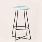 Egyptian Scarab - Turquoise OmbrÃ© Stool Gallery Image 1