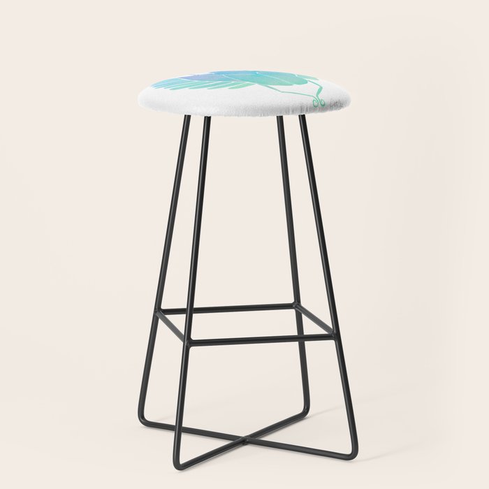 Egyptian Scarab - Turquoise OmbrÃ© Stool Gallery Image 1