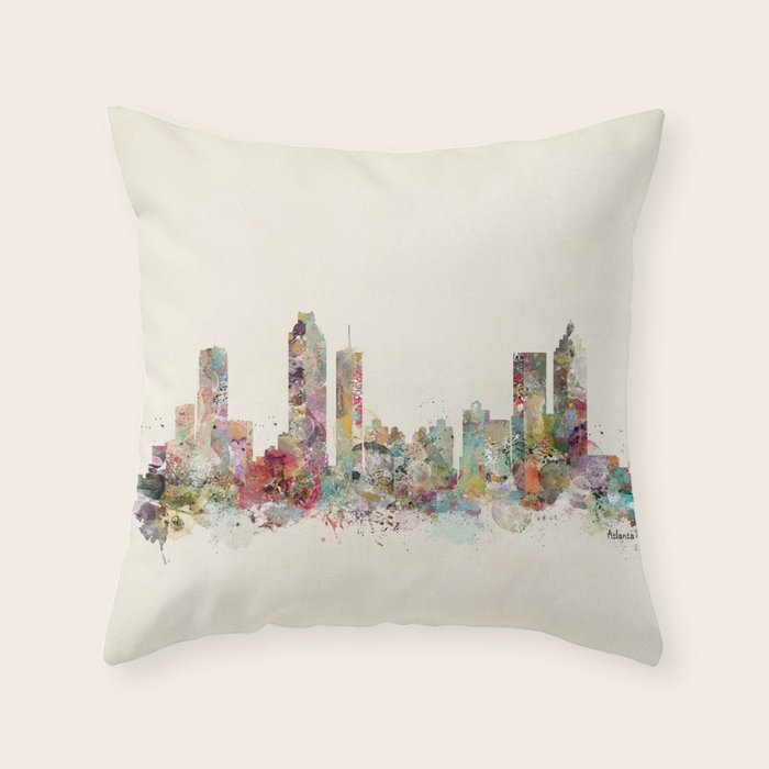 Atlanta georgia skyline Throw Pillow Gallery Image 1