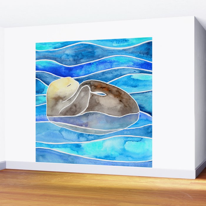 Sea Otter - Curled Wall Mural Gallery Image 2
