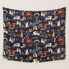 Happy nordic Wolpertinger dark Wall Tapestry Gallery Image 4