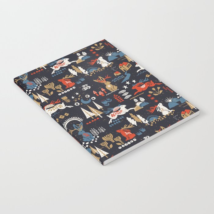Happy nordic Wolpertinger dark Notebook Gallery Image 2