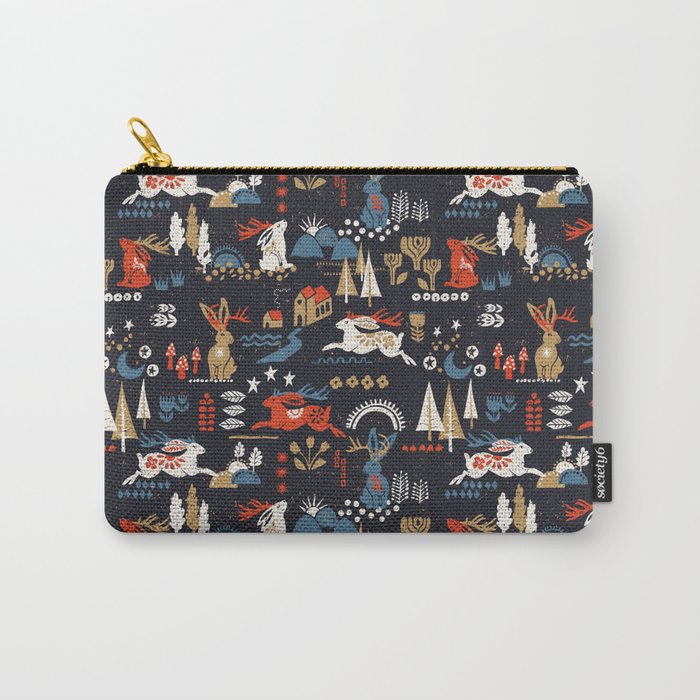 Happy nordic Wolpertinger dark Carry All Pouch Gallery Image 1