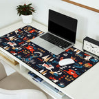 Happy nordic Wolpertinger dark Desk Mat Gallery Image 2