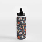Happy nordic Wolpertinger dark Water Bottle Gallery Image 2