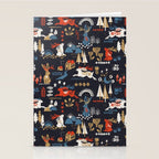 Happy nordic Wolpertinger dark Stationery Card Gallery Image 2