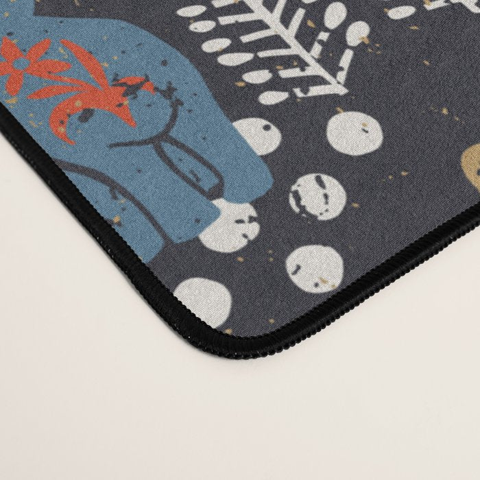 Happy nordic Wolpertinger dark Desk Mat Gallery Image 4