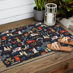 Happy nordic Wolpertinger dark Outdoor Rug Gallery Image 2