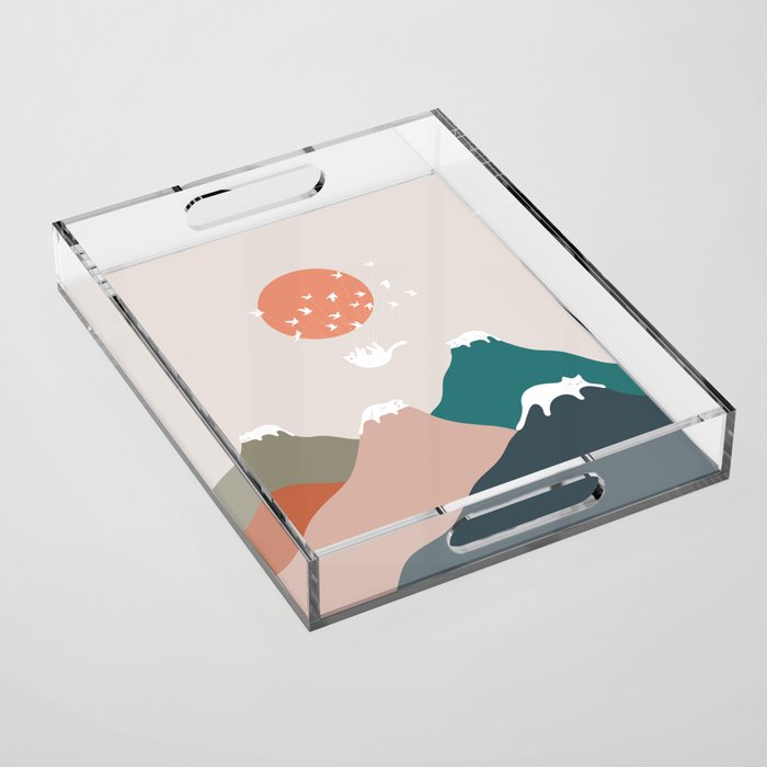 Cat Landscape 193 Acrylic Tray Gallery Image 1