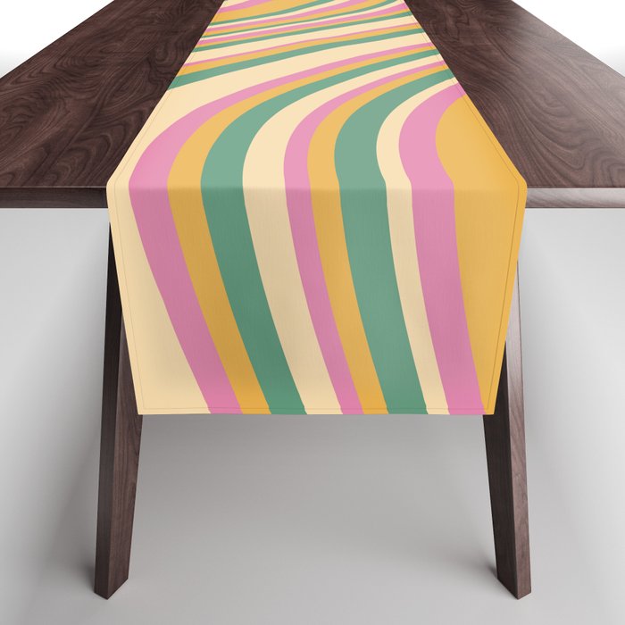 Wavy Stripes XIX - Boho Vintage Table Runner Gallery Image 1