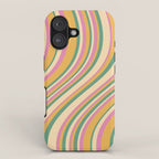 Wavy Stripes XIX - Boho Vintage iPhone Case Gallery Image 1