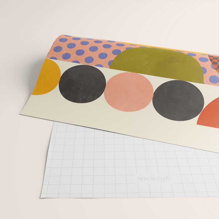 mid century modern shapes 6 22 Wrapping Paper Gallery Image 2