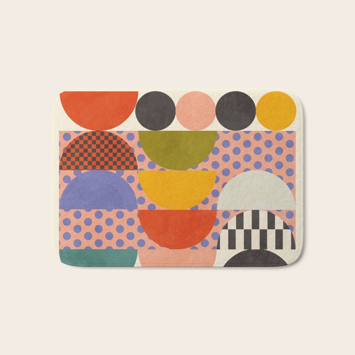 mid century modern shapes 6 22 Bath Mat Gallery Image 1