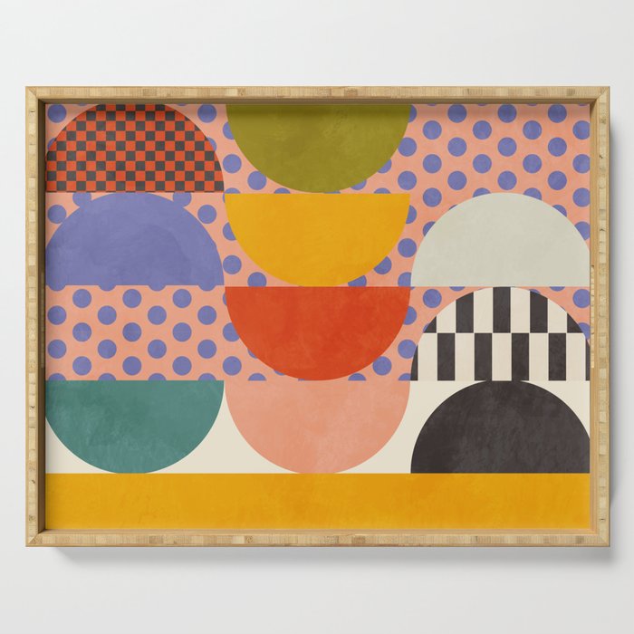 mid century modern shapes 6 22 Serving Tray Gallery Image 1