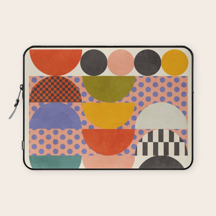 mid century modern shapes 6 22 Laptop Sleeve Gallery Image 1