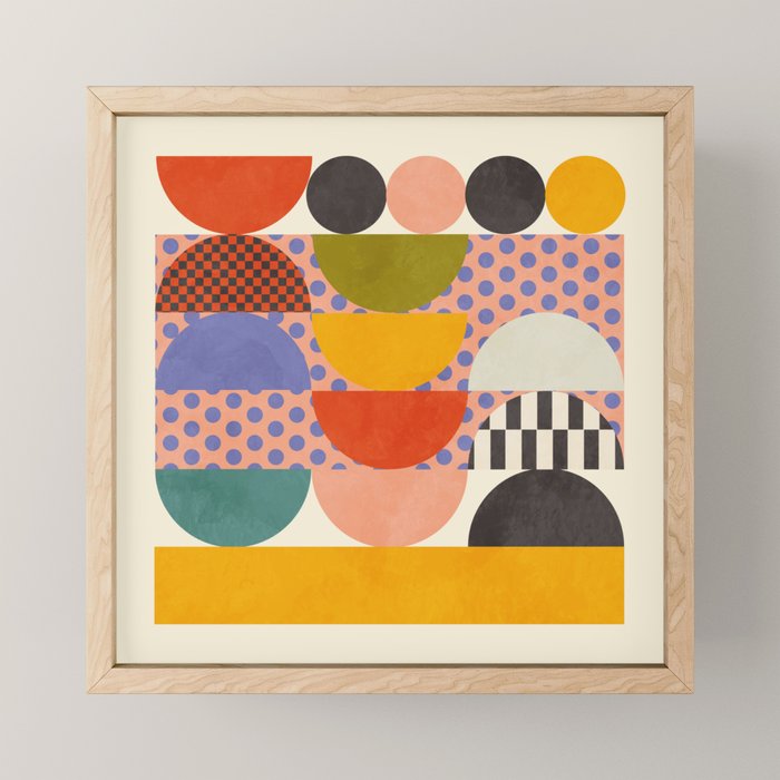 mid century modern shapes 6 22 Mini Art Print Gallery Image 1