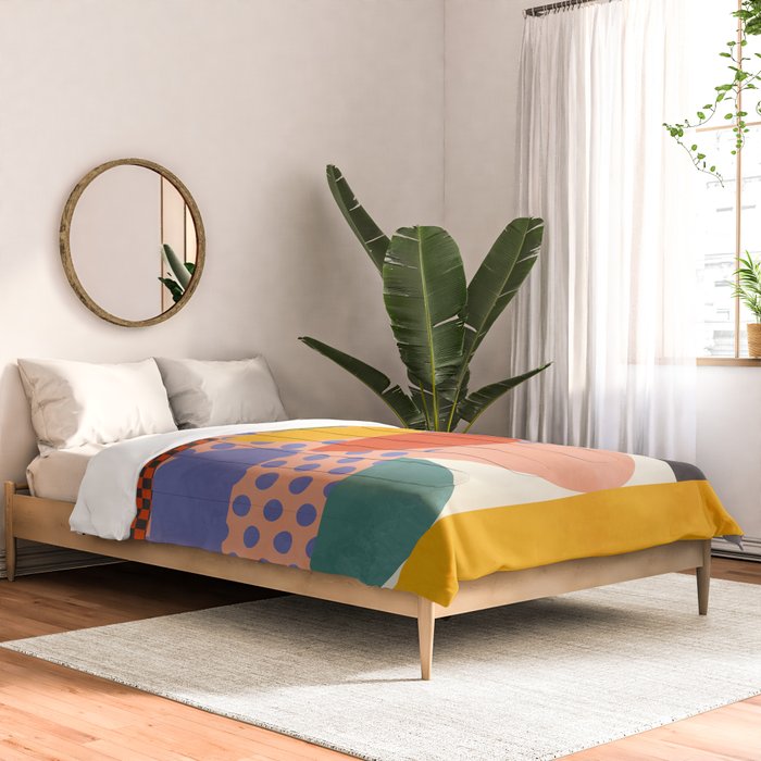 mid century modern shapes 6 22 Comforter Gallery Image 2