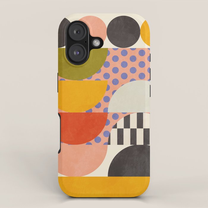 mid century modern shapes 6 22 iPhone Case Gallery Image 1