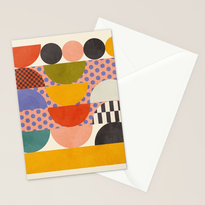 mid century modern shapes 6 22 Stationery Card Gallery Image 2