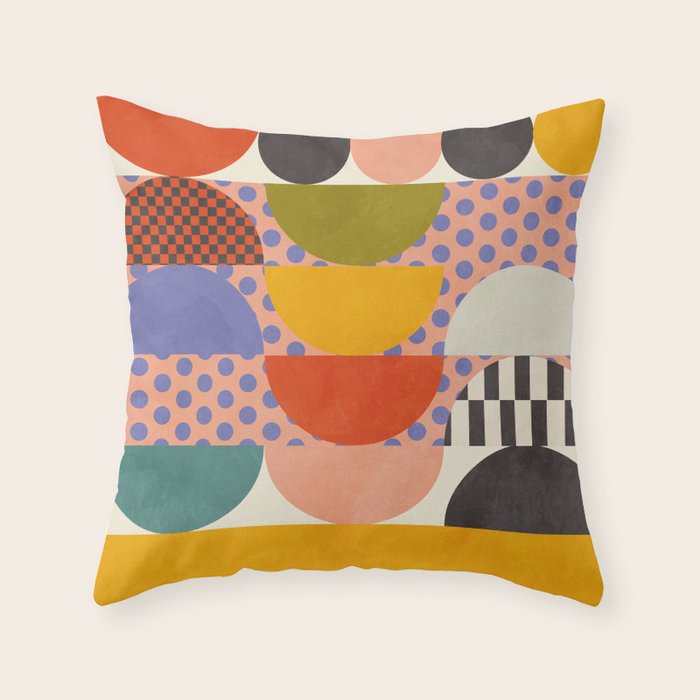 mid century modern shapes 6 22 Throw Pillow Gallery Image 6