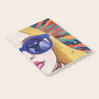 Speed Through, Retro Girl Woman Superpower Magic, Fashion Sunburst Blonde Female, Feminism Colorful Illustration Eclectic Bohemian Maximalism Notebook Gallery Image 2