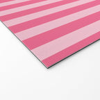 Pink Striped Pattern - Minimal Restro Aesthetic Welcome Mat Gallery Image 2