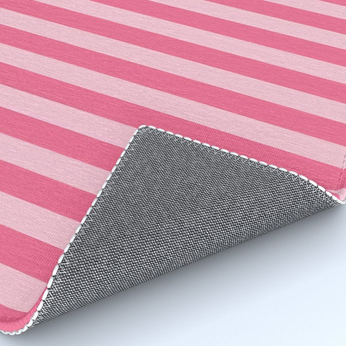 Pink Striped Pattern - Minimal Restro Aesthetic Rug Gallery Image 4