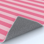 Pink Striped Pattern - Minimal Restro Aesthetic Rug Gallery Image 4