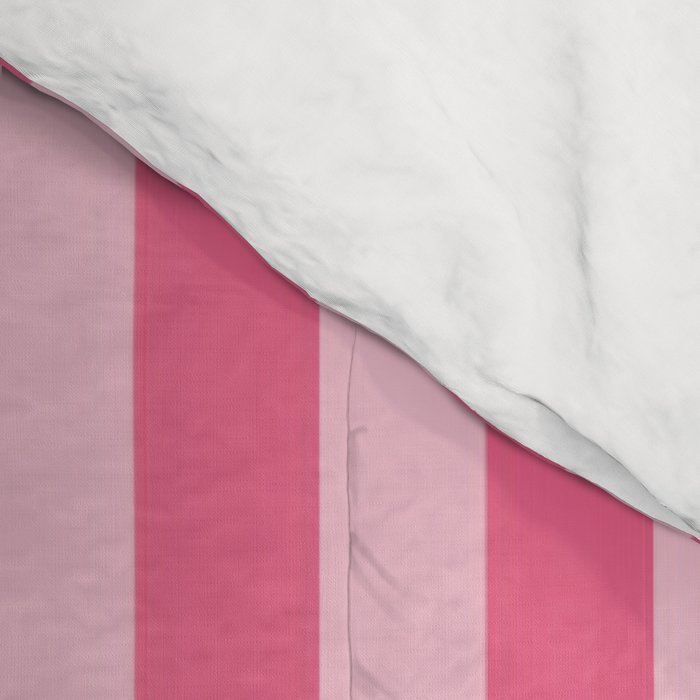 Pink Striped Pattern - Minimal Restro Aesthetic Comforter Gallery Image 4
