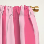 Pink Striped Pattern - Minimal Restro Aesthetic Window Curtain Gallery Image 2
