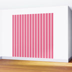 Pink Striped Pattern - Minimal Restro Aesthetic Wall Mural Gallery Image 2