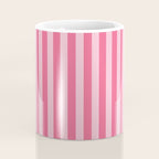 Pink Striped Pattern - Minimal Restro Aesthetic Coffee Mug Gallery Image 4