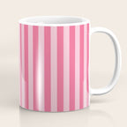 Pink Striped Pattern - Minimal Restro Aesthetic Coffee Mug Gallery Image 1
