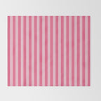 Pink Striped Pattern - Minimal Restro Aesthetic Throw Blanket Gallery Image 2