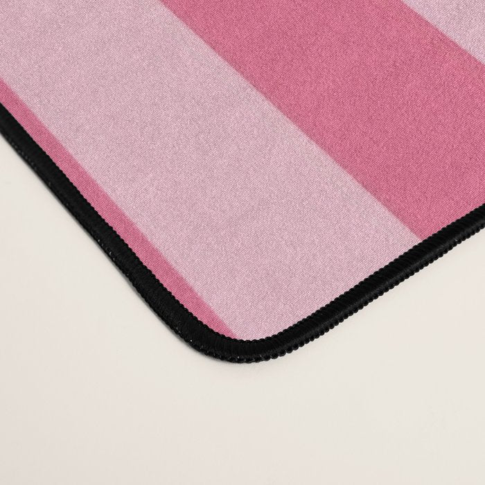 Pink Striped Pattern - Minimal Restro Aesthetic Desk Mat Gallery Image 4