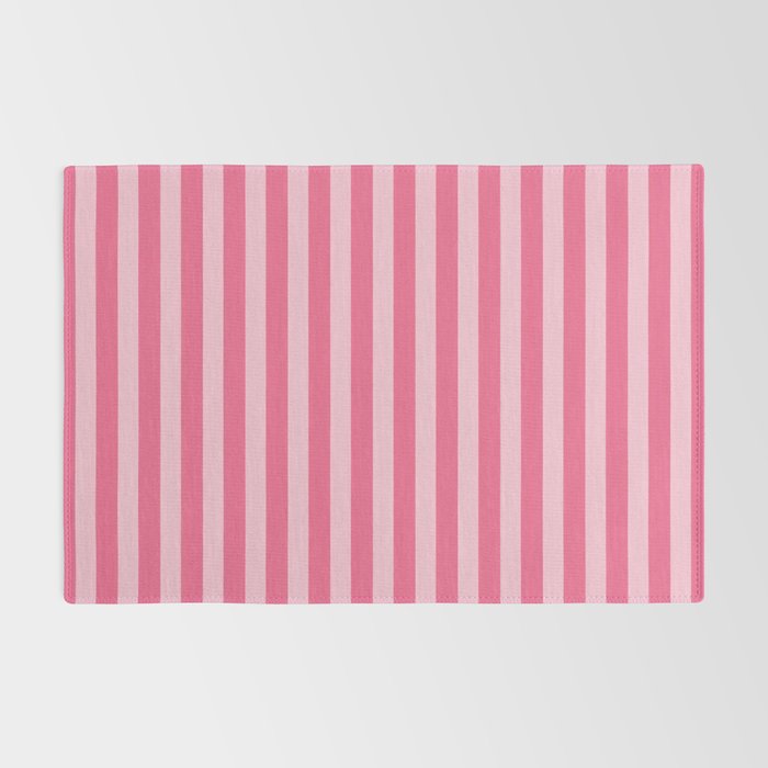 Pink Striped Pattern - Minimal Restro Aesthetic Rug Gallery Image 2