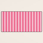 Pink Striped Pattern - Minimal Restro Aesthetic Desk Mat Gallery Image 3
